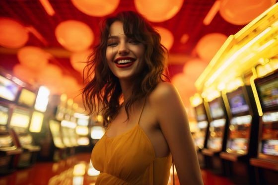 Pengguna membaca bonus harian lewat mobile